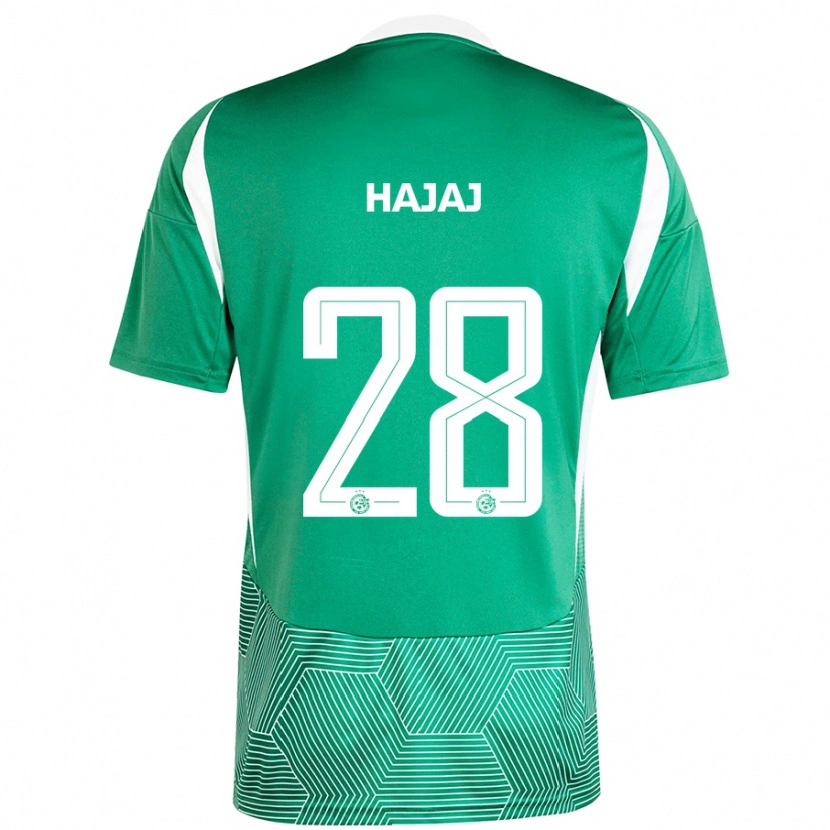 Danxen Niño Camiseta Ilay Hajaj #28 Verde Blanco 1ª Equipación 2024/25 La Camisa México