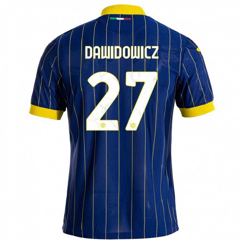 Danxen Niño Camiseta Paweł Dawidowicz #27 Azul Amarillo 1ª Equipación 2024/25 La Camisa México