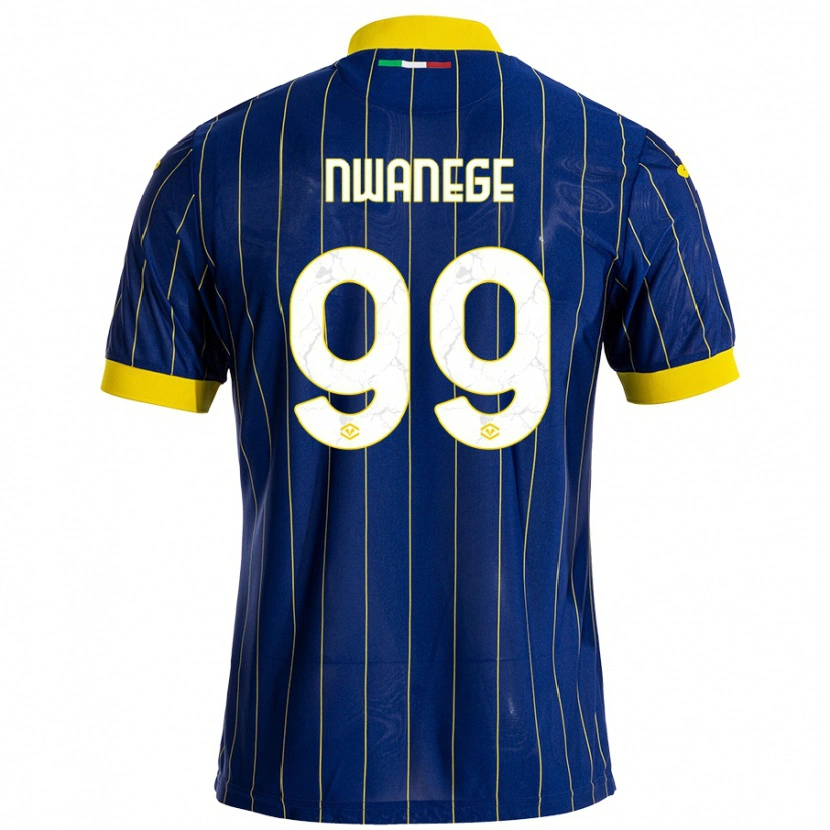 Danxen Niño Camiseta Karlson Nwanege #99 Azul Amarillo 1ª Equipación 2024/25 La Camisa México