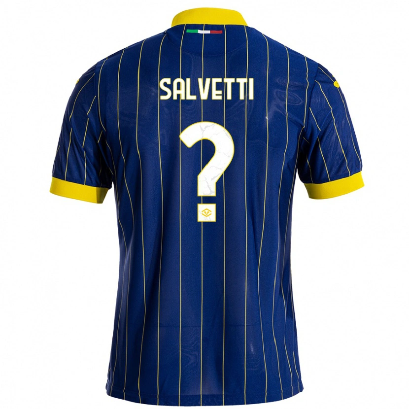 Danxen Niño Camiseta Gabriel Salvetti #0 Azul Amarillo 1ª Equipación 2024/25 La Camisa México