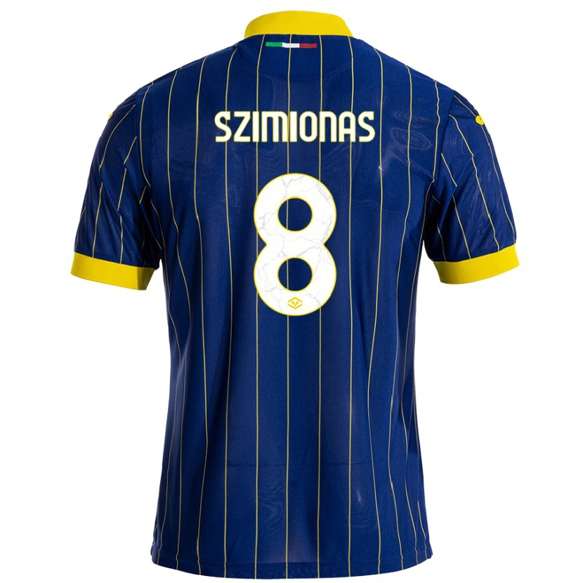 Danxen Niño Camiseta Luca Szimionaș #8 Azul Amarillo 1ª Equipación 2024/25 La Camisa México