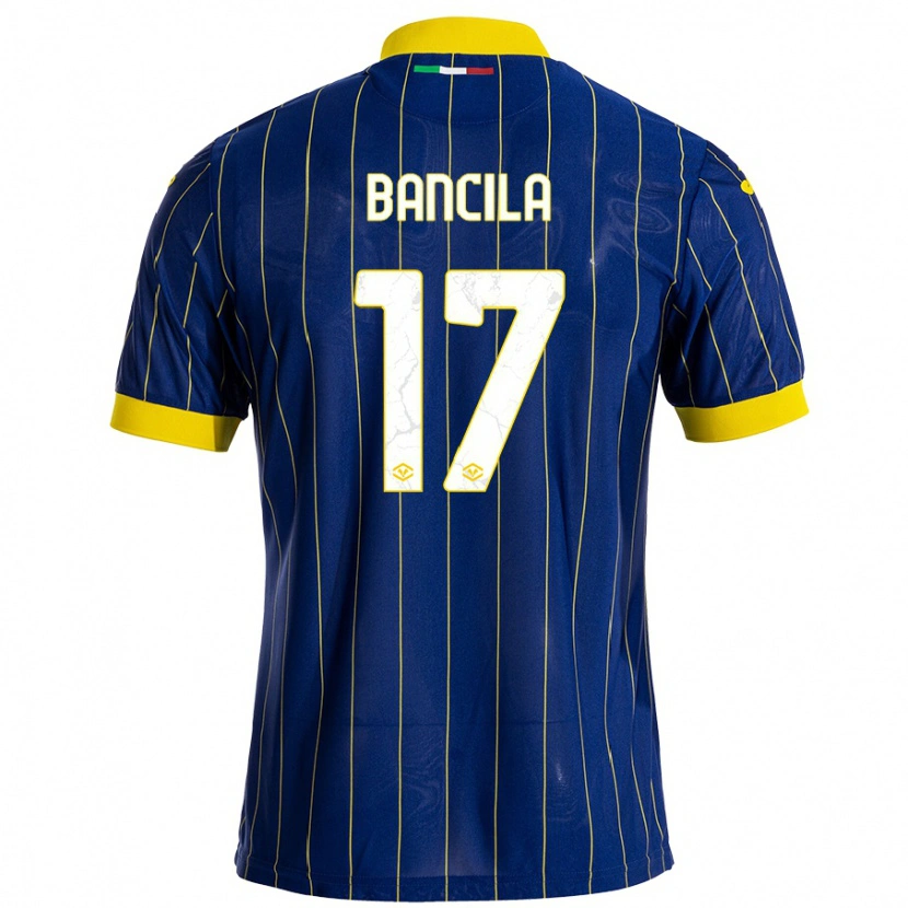 Danxen Niño Camiseta Darius Băncilă #17 Azul Amarillo 1ª Equipación 2024/25 La Camisa México