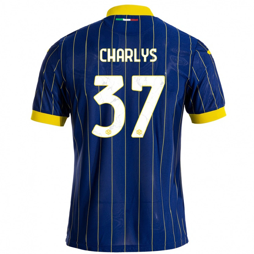 Danxen Niño Camiseta Charlys #37 Azul Amarillo 1ª Equipación 2024/25 La Camisa México