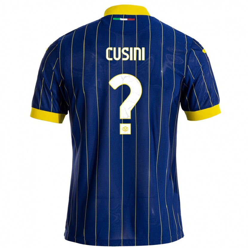 Danxen Niño Camiseta Christian Cusini #0 Azul Amarillo 1ª Equipación 2024/25 La Camisa México