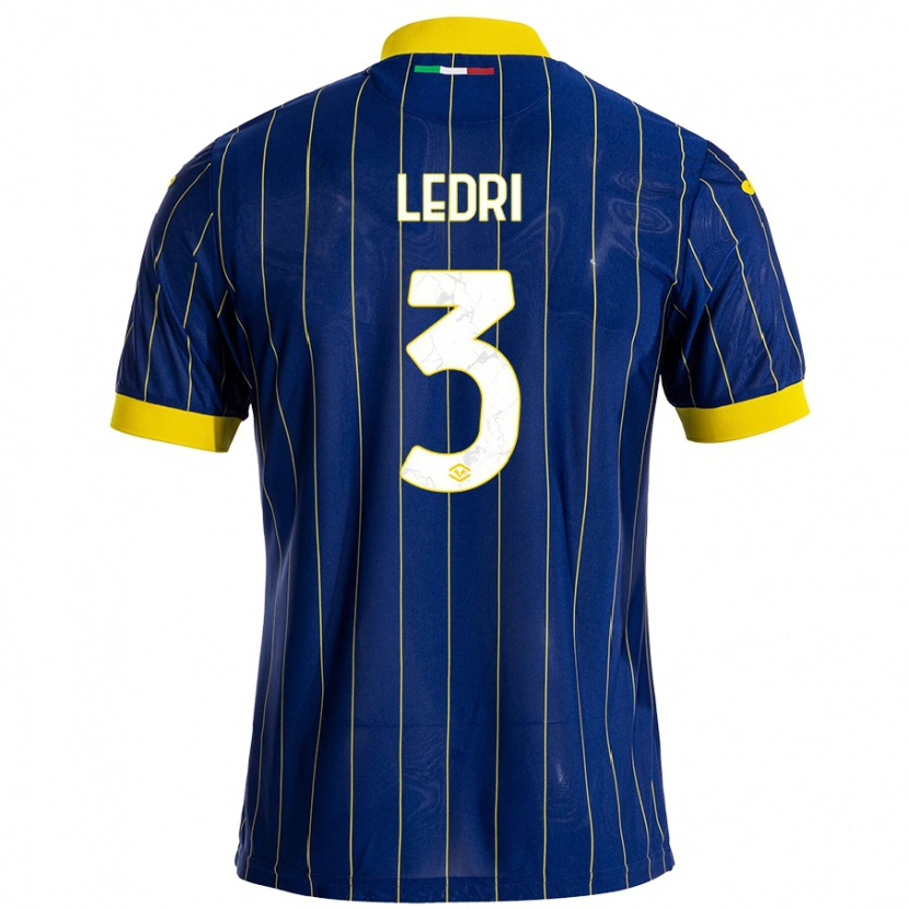 Danxen Niño Camiseta Michela Ledri #3 Azul Amarillo 1ª Equipación 2024/25 La Camisa México
