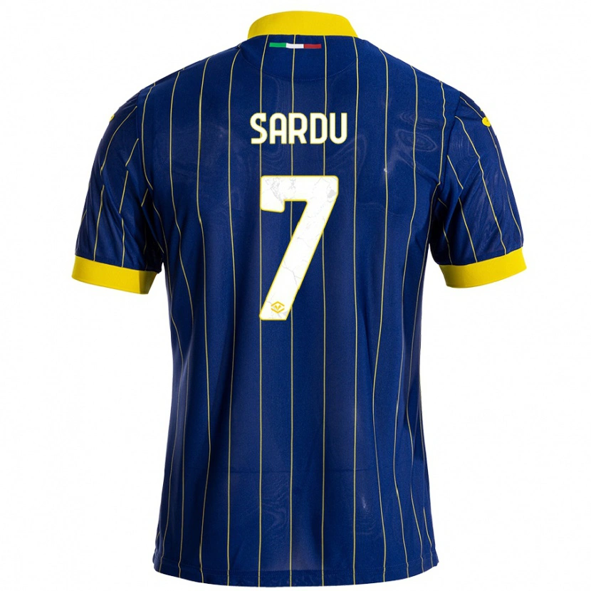 Danxen Niño Camiseta Rosella Sardu #7 Azul Amarillo 1ª Equipación 2024/25 La Camisa México