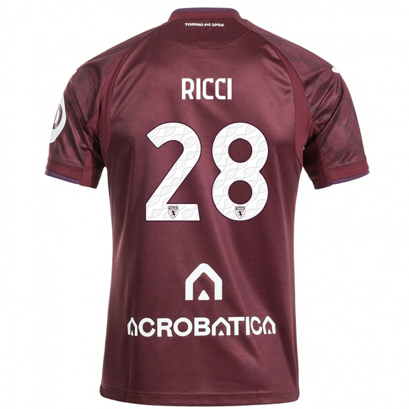 Danxen Niño Camiseta Samuele Ricci #28 Granate Blanco 1ª Equipación 2024/25 La Camisa México