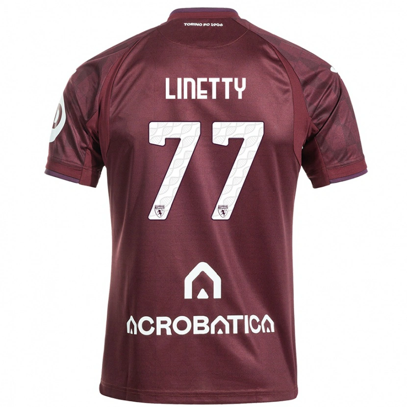 Danxen Niño Camiseta Karol Linetty #77 Granate Blanco 1ª Equipación 2024/25 La Camisa México