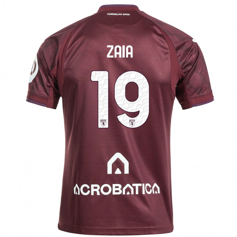 Danxen Niño Camiseta Edoardo Zaia #19 Granate Blanco 1ª Equipación 2024/25 La Camisa México