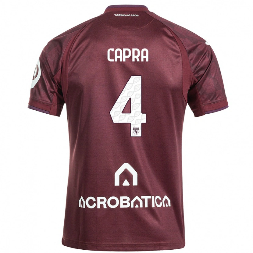 Danxen Niño Camiseta Valentina Capra #4 Granate Blanco 1ª Equipación 2024/25 La Camisa México