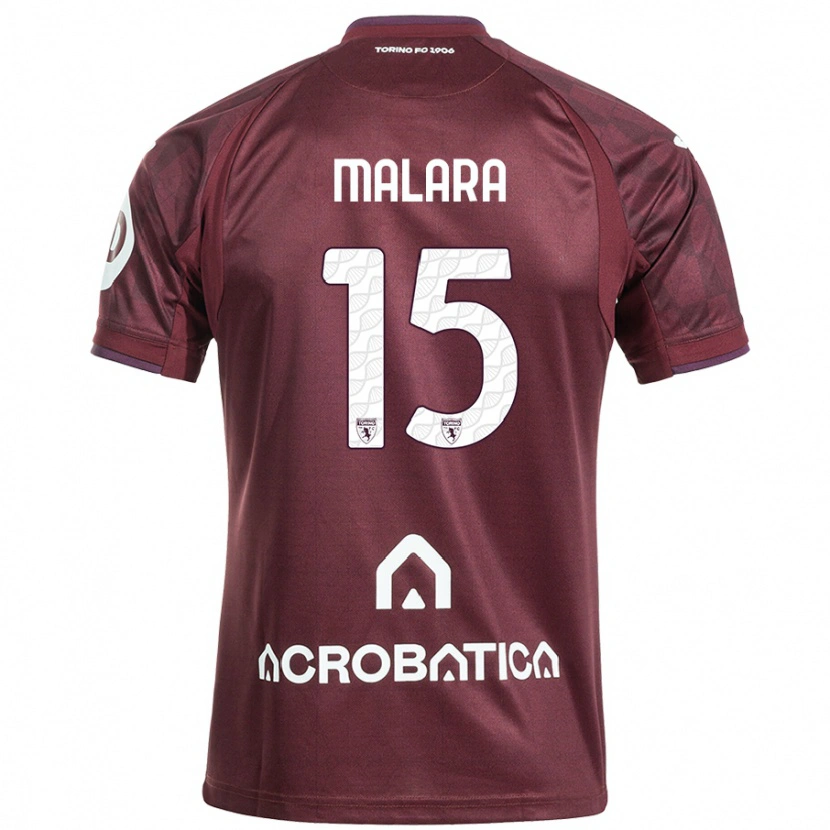 Danxen Niño Camiseta Sara Malara #15 Granate Blanco 1ª Equipación 2024/25 La Camisa México