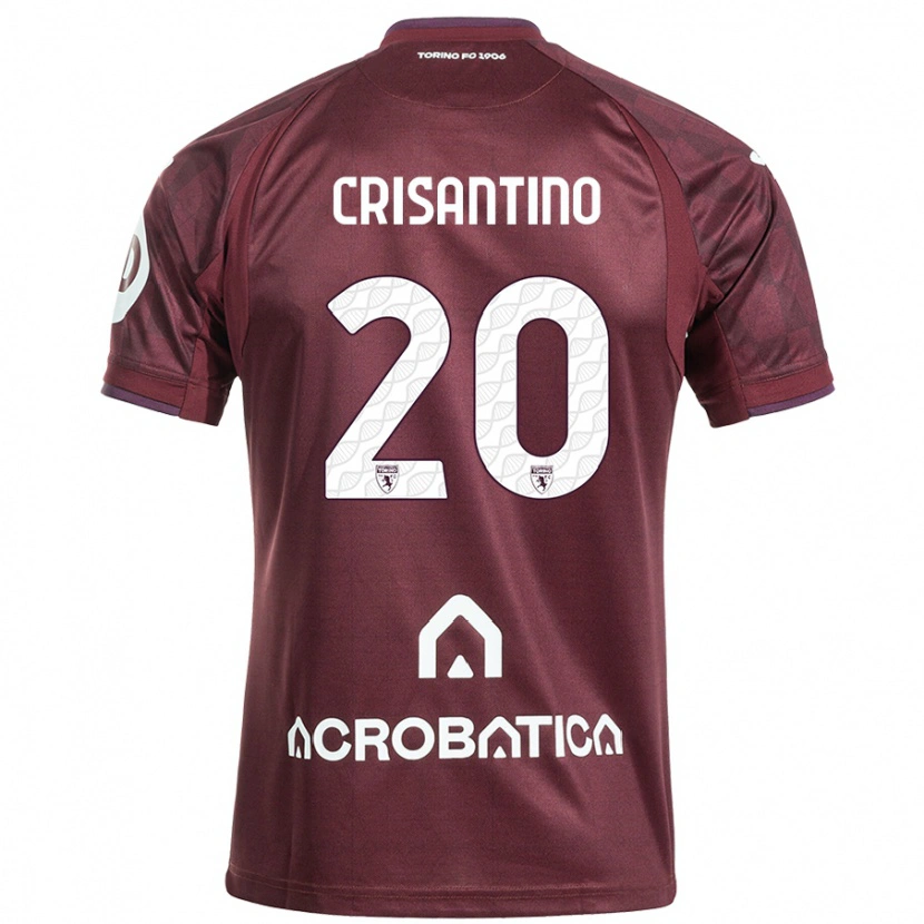 Danxen Niño Camiseta Giulia Crisantino #20 Granate Blanco 1ª Equipación 2024/25 La Camisa México