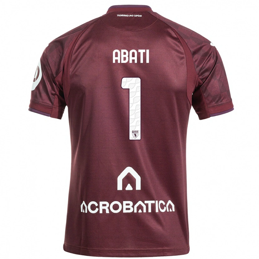 Danxen Niño Camiseta Lorenzo Abati #1 Granate Blanco 1ª Equipación 2024/25 La Camisa México