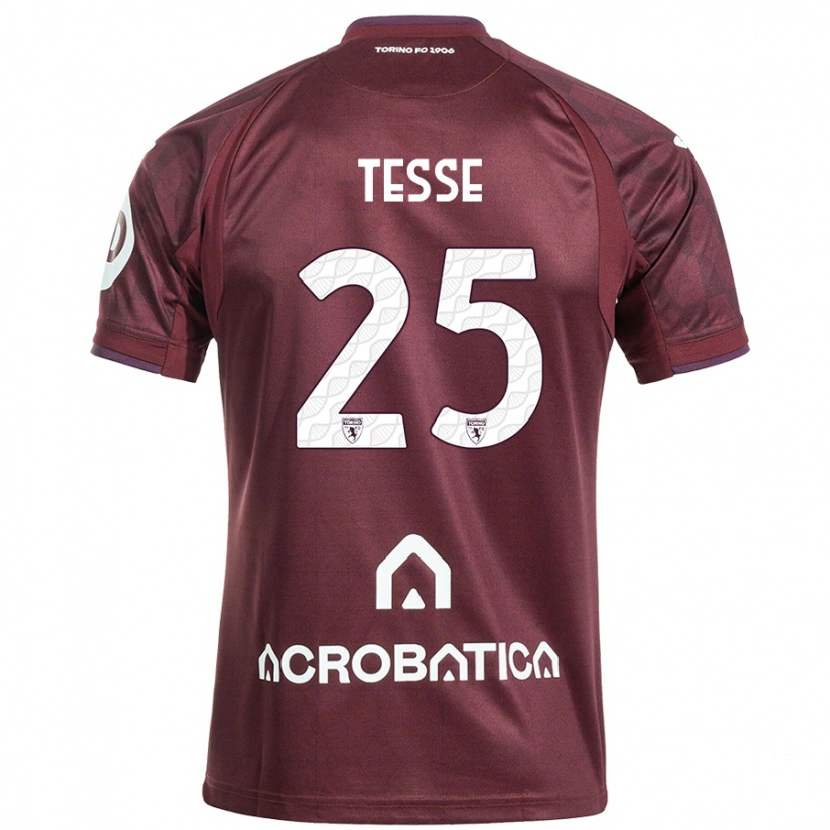 Danxen Niño Camiseta Manuela Tesse #25 Granate Blanco 1ª Equipación 2024/25 La Camisa México