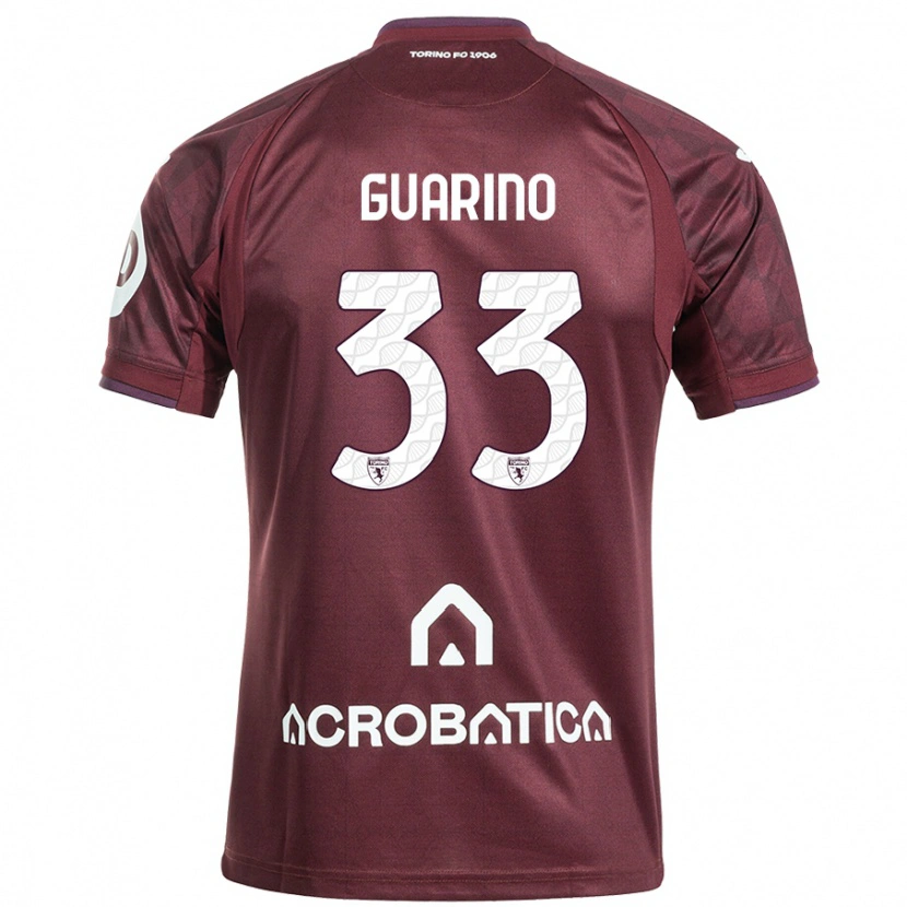 Danxen Niño Camiseta Rita Guarino #33 Granate Blanco 1ª Equipación 2024/25 La Camisa México