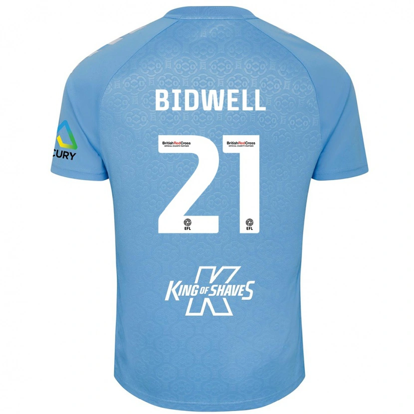 Danxen Niño Camiseta Jake Bidwell #21 Azul Blanco 1ª Equipación 2024/25 La Camisa México