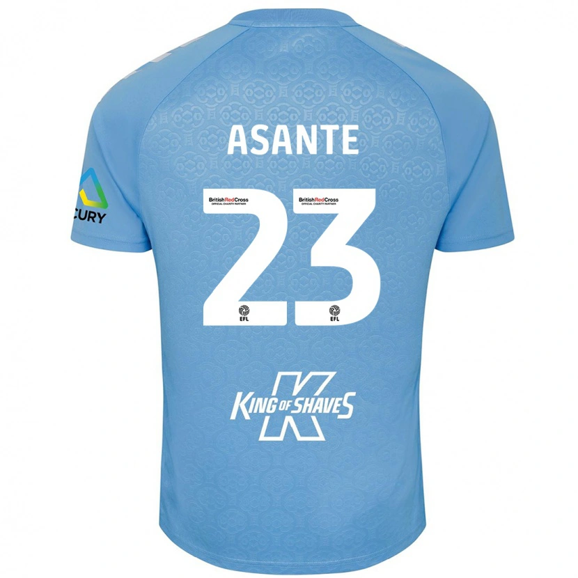Danxen Niño Camiseta Brandon Thomas-Asante #23 Azul Blanco 1ª Equipación 2024/25 La Camisa México