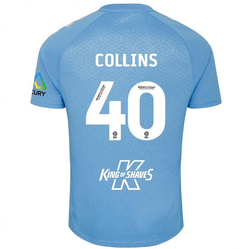 Danxen Niño Camiseta Brad Collins #40 Azul Blanco 1ª Equipación 2024/25 La Camisa México