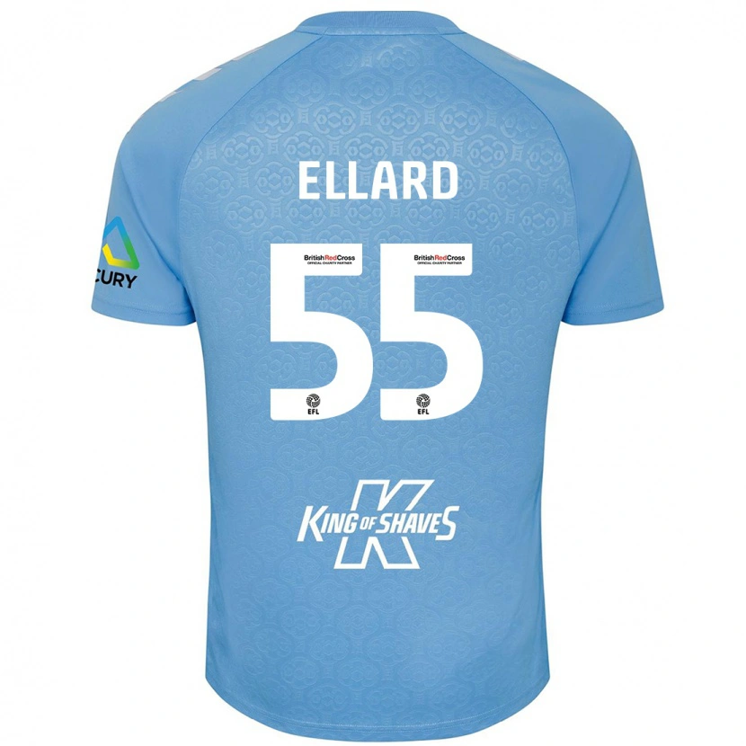 Danxen Niño Camiseta Aston Ellard #55 Azul Blanco 1ª Equipación 2024/25 La Camisa México