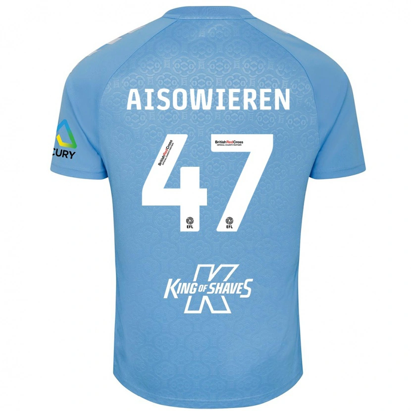 Danxen Niño Camiseta Evan Eghosa Aisowieren #47 Azul Blanco 1ª Equipación 2024/25 La Camisa México