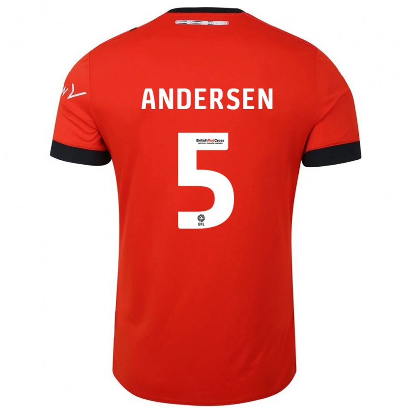 Danxen Niño Camiseta Mads Andersen #5 Naranja Negro 1ª Equipación 2024/25 La Camisa México