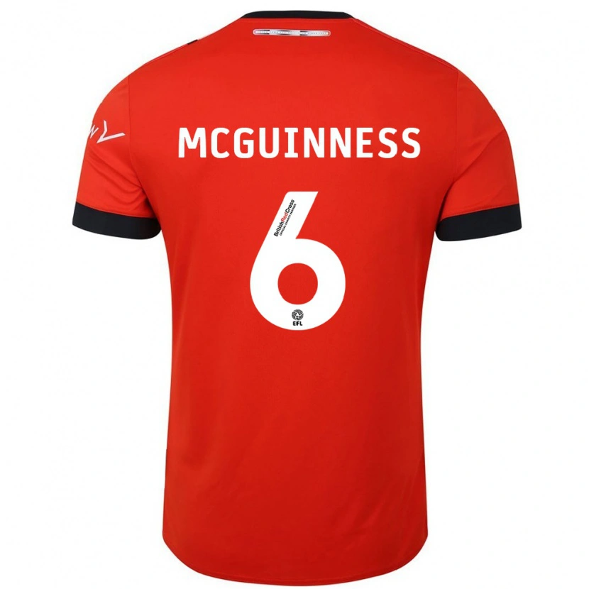 Danxen Niño Camiseta Mark Mcguinness #6 Naranja Negro 1ª Equipación 2024/25 La Camisa México