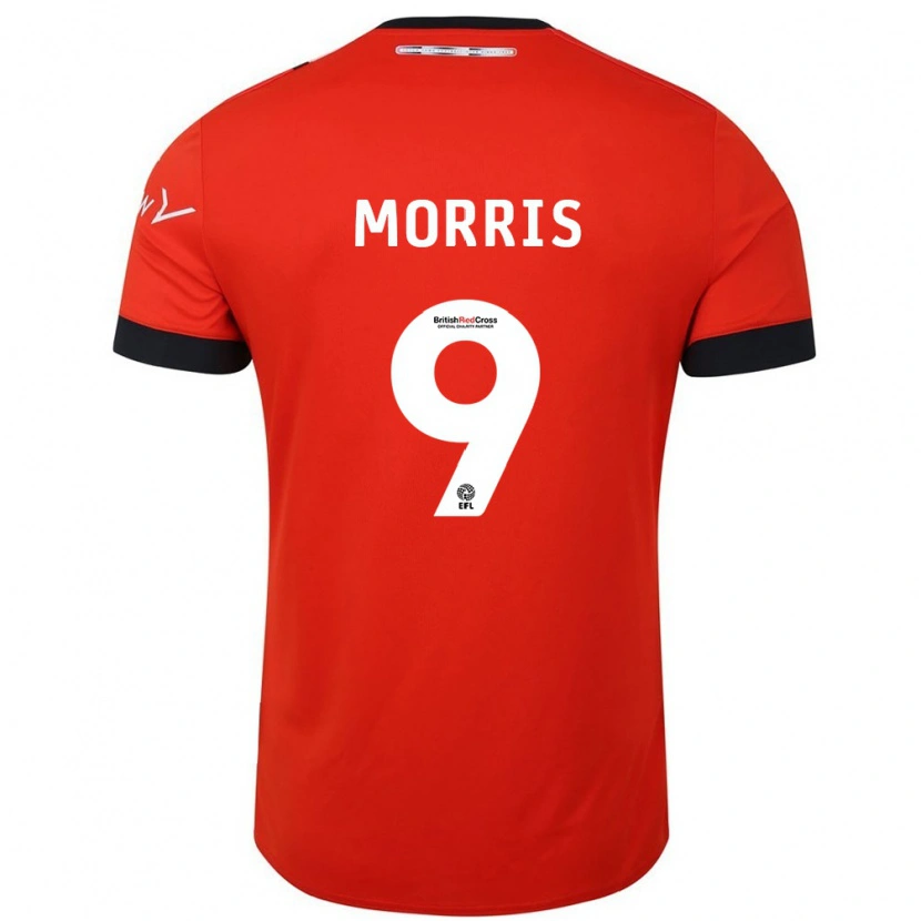 Danxen Niño Camiseta Carlton Morris #9 Naranja Negro 1ª Equipación 2024/25 La Camisa México