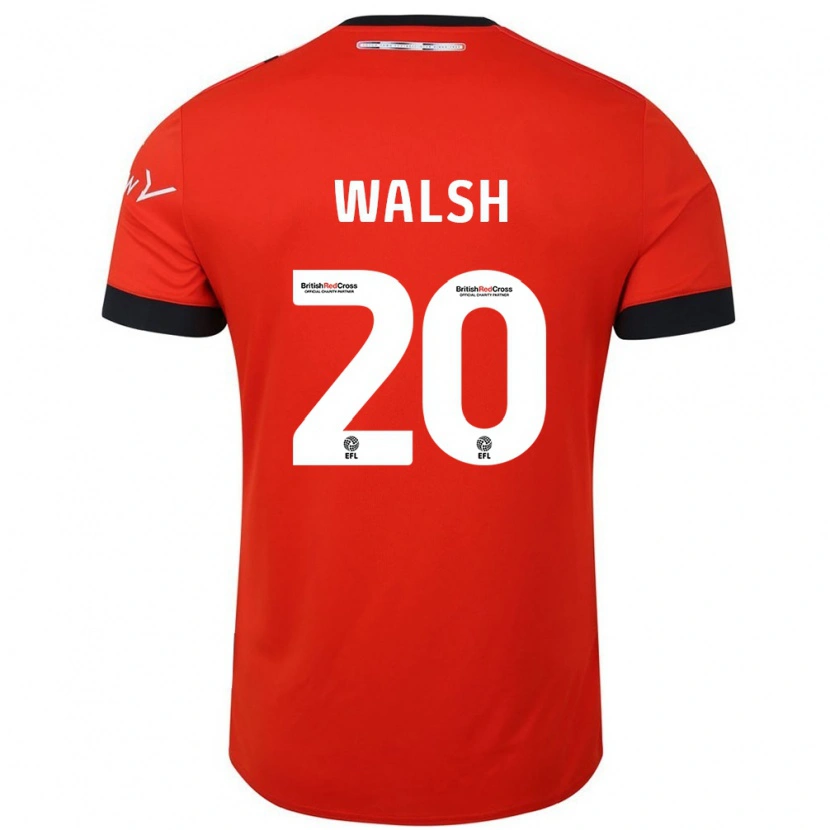Danxen Niño Camiseta Liam Walsh #20 Naranja Negro 1ª Equipación 2024/25 La Camisa México