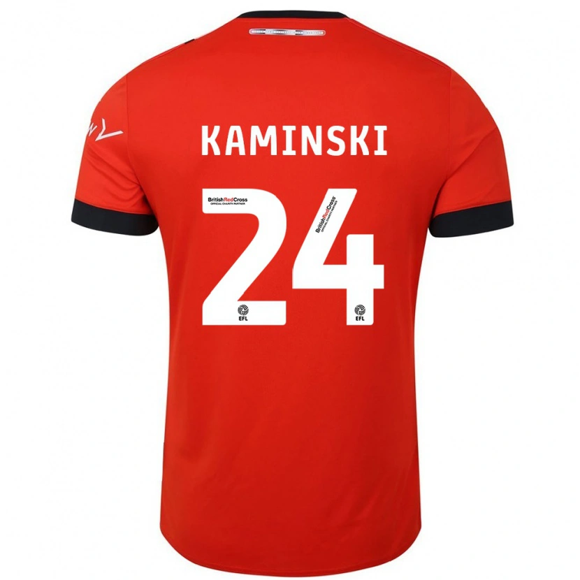 Danxen Niño Camiseta Thomas Kaminski #24 Naranja Negro 1ª Equipación 2024/25 La Camisa México