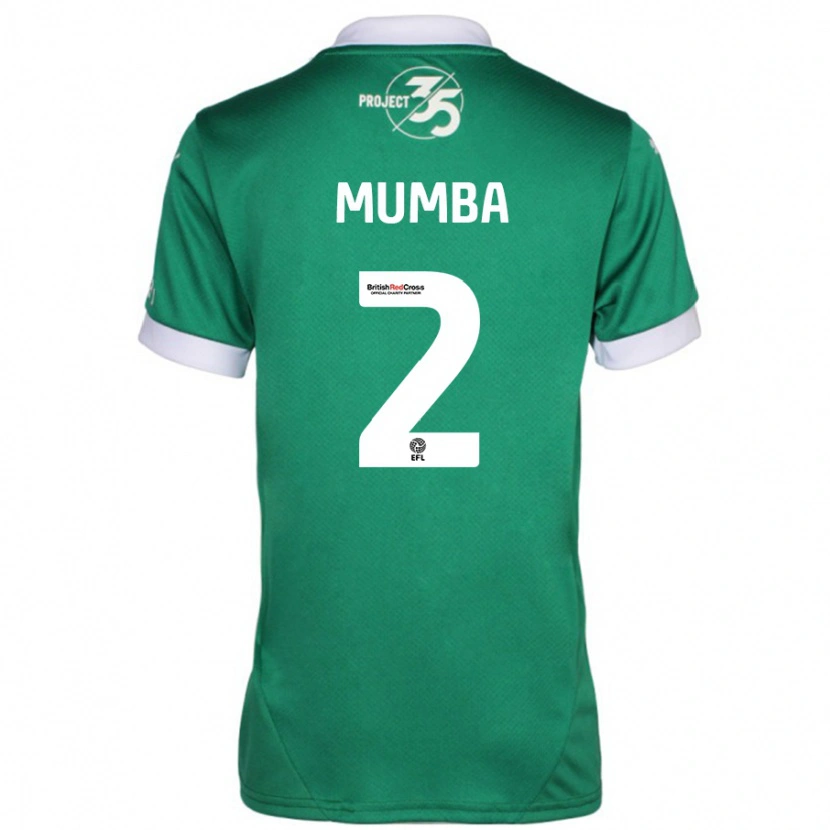 Danxen Niño Camiseta Bali Mumba #2 Verde Blanco 1ª Equipación 2024/25 La Camisa México