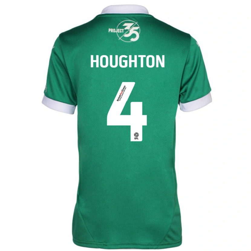 Danxen Niño Camiseta Jordan Houghton #4 Verde Blanco 1ª Equipación 2024/25 La Camisa México