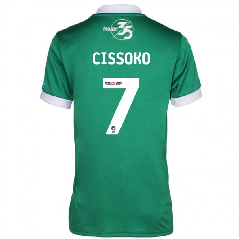 Danxen Niño Camiseta Ibrahim Cissoko #7 Verde Blanco 1ª Equipación 2024/25 La Camisa México