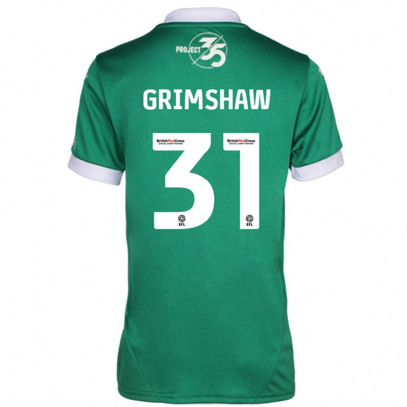 Danxen Niño Camiseta Daniel Grimshaw #31 Verde Blanco 1ª Equipación 2024/25 La Camisa México