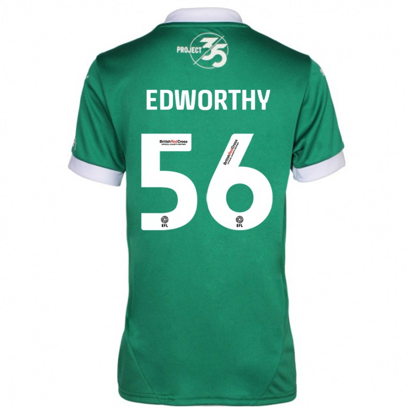 Danxen Niño Camiseta Kieran Edworthy #56 Verde Blanco 1ª Equipación 2024/25 La Camisa México