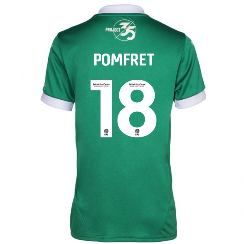 Danxen Niño Camiseta Taya Pomfret #18 Verde Blanco 1ª Equipación 2024/25 La Camisa México
