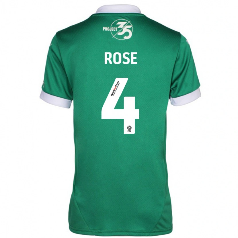 Danxen Niño Camiseta Jemma Rose #4 Verde Blanco 1ª Equipación 2024/25 La Camisa México