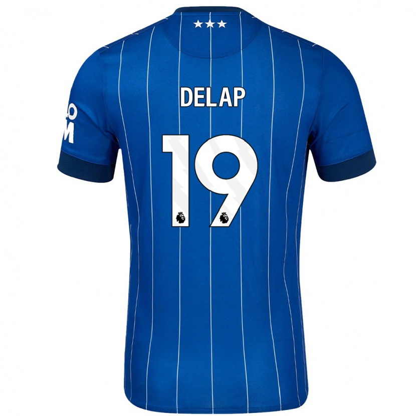 Danxen Niño Camiseta Liam Delap #19 Azul Marino 1ª Equipación 2024/25 La Camisa México
