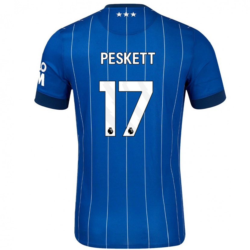 Danxen Niño Camiseta Sophie Peskett #17 Azul Marino 1ª Equipación 2024/25 La Camisa México