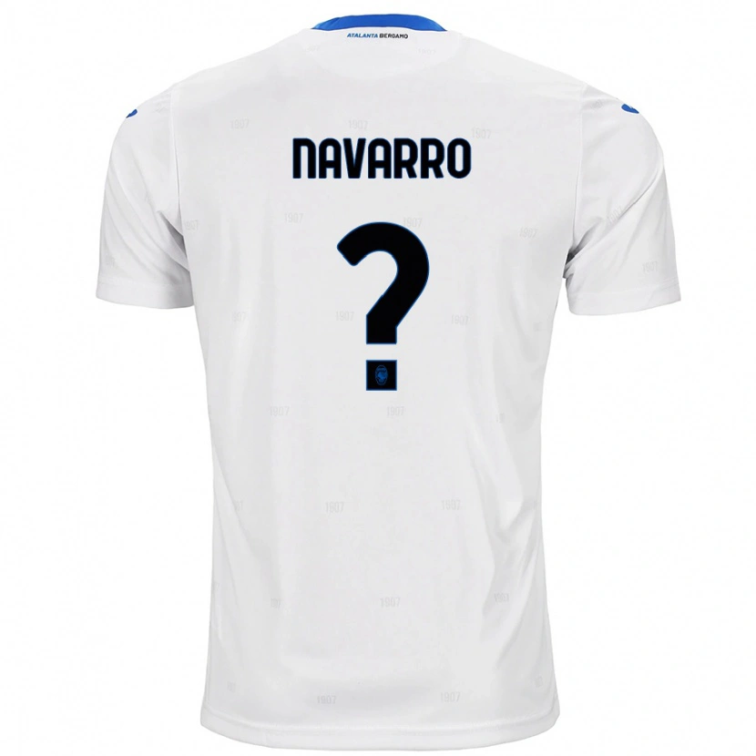Danxen Niño Camiseta Albert Navarro #0 Blanco 2ª Equipación 2024/25 La Camisa México