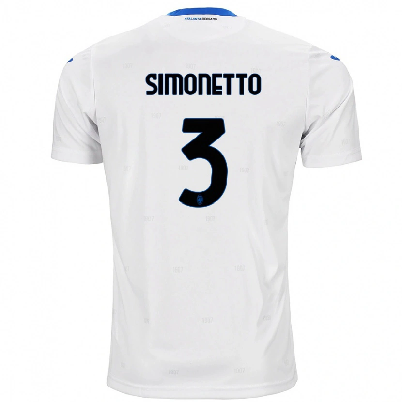 Danxen Niño Camiseta Federico Simonetto #3 Blanco 2ª Equipación 2024/25 La Camisa México