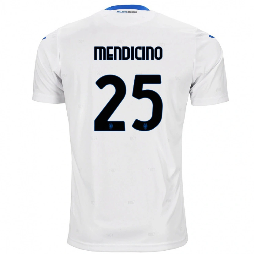 Danxen Niño Camiseta Leonardo Mendicino #25 Blanco 2ª Equipación 2024/25 La Camisa México