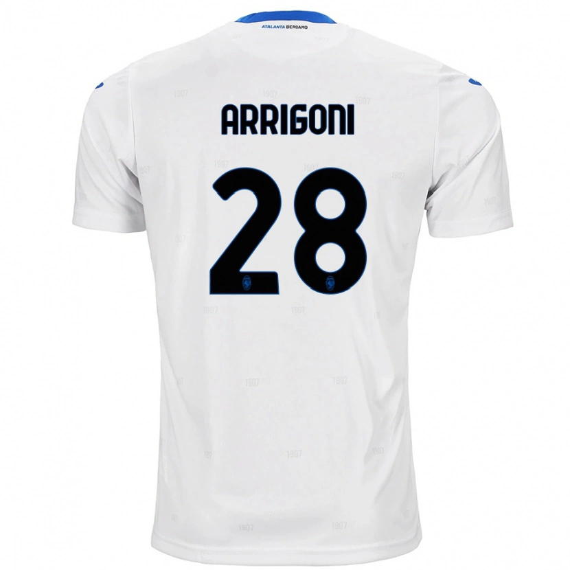 Danxen Niño Camiseta Mattia Arrigoni #28 Blanco 2ª Equipación 2024/25 La Camisa México