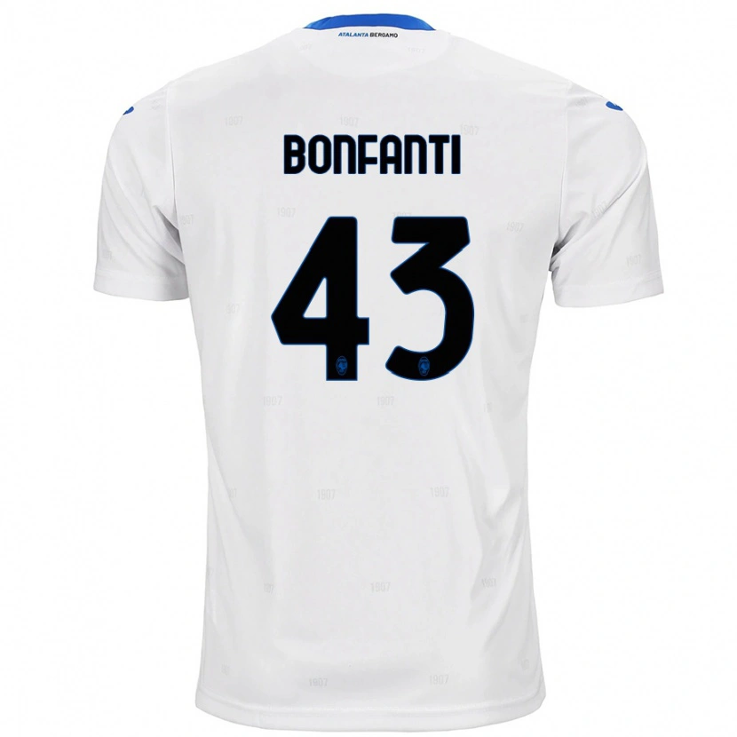 Danxen Niño Camiseta Giovanni Bonfanti #43 Blanco 2ª Equipación 2024/25 La Camisa México