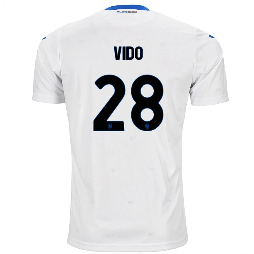 Danxen Niño Camiseta Luca Vido #28 Blanco 2ª Equipación 2024/25 La Camisa México
