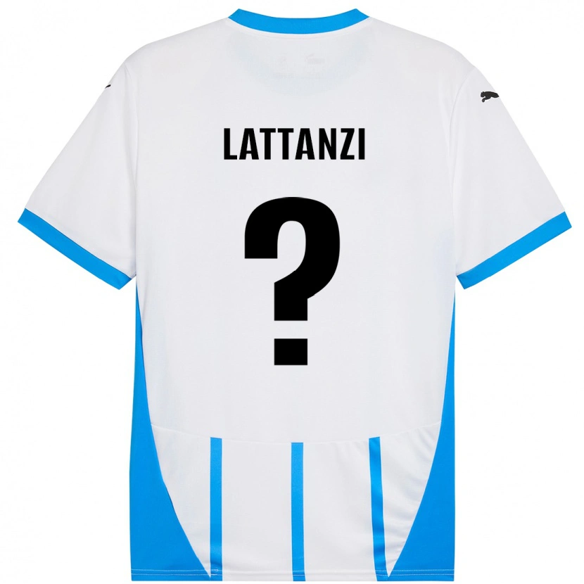 Danxen Niño Camiseta Luca Lattanzi #0 Blanco Azul 2ª Equipación 2024/25 La Camisa México
