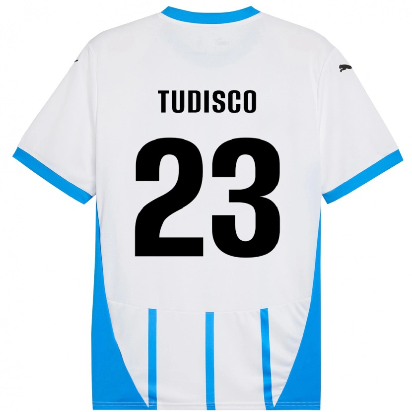 Danxen Niño Camiseta Giorgia Tudisco #23 Blanco Azul 2ª Equipación 2024/25 La Camisa México