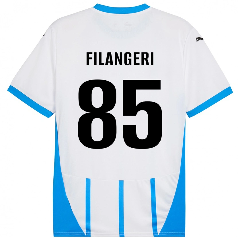 Danxen Niño Camiseta Maria Luisa Filangeri #85 Blanco Azul 2ª Equipación 2024/25 La Camisa México