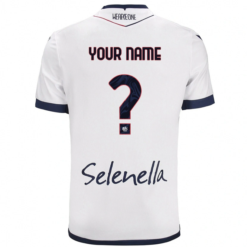 Danxen Niño Camiseta Su Nombre #0 Blanco Azul Real 2ª Equipación 2024/25 La Camisa México