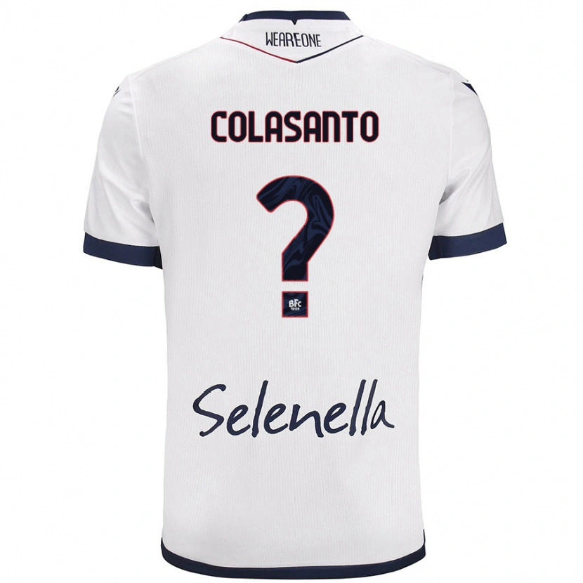 Danxen Niño Camiseta Pietro Colasanto #0 Blanco Azul Real 2ª Equipación 2024/25 La Camisa México