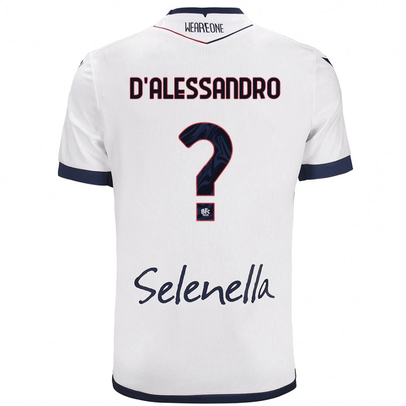 Danxen Niño Camiseta Giuliano D'alessandro #0 Blanco Azul Real 2ª Equipación 2024/25 La Camisa México